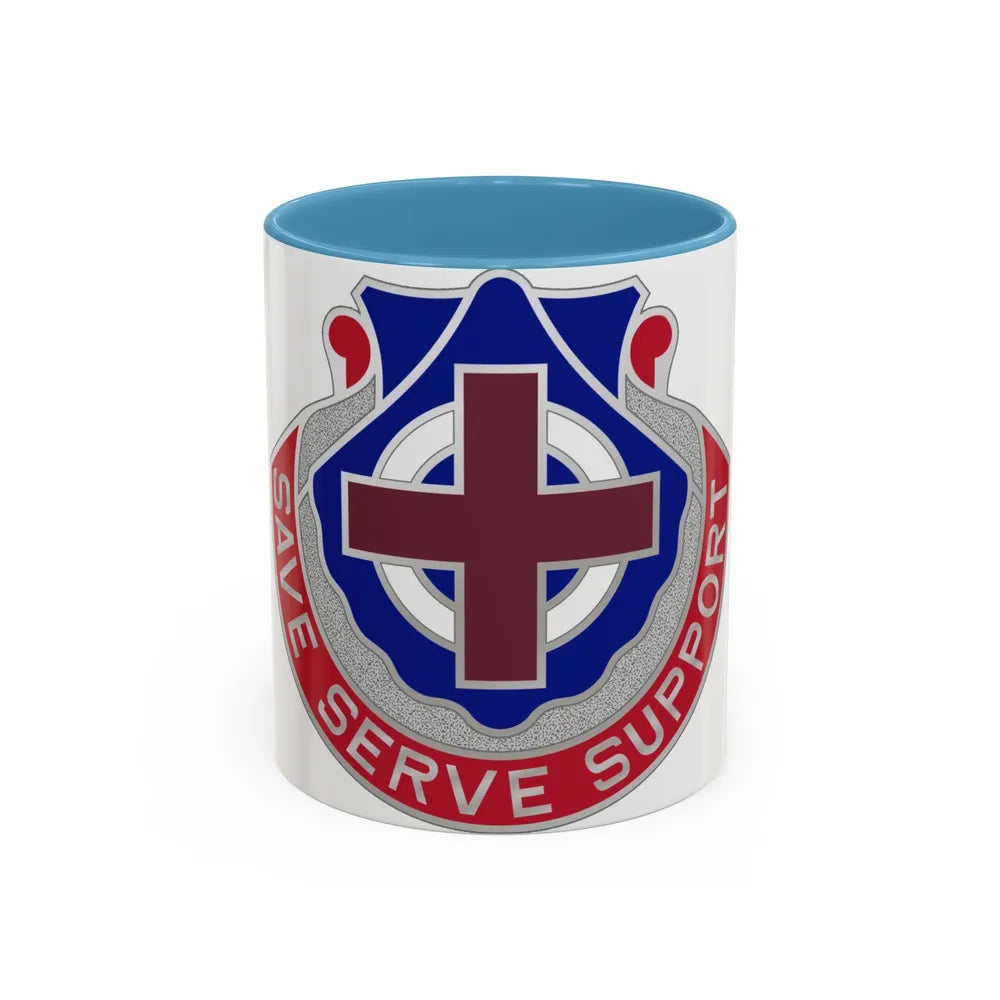 435 Medical Battalion (U.S. Army) Accent Coffee Mug-11oz-Light Blue-Go Mug Yourself