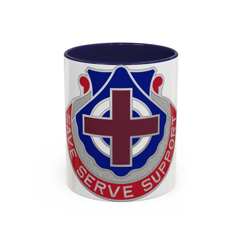 435 Medical Battalion (U.S. Army) Accent Coffee Mug-11oz-Navy-Go Mug Yourself