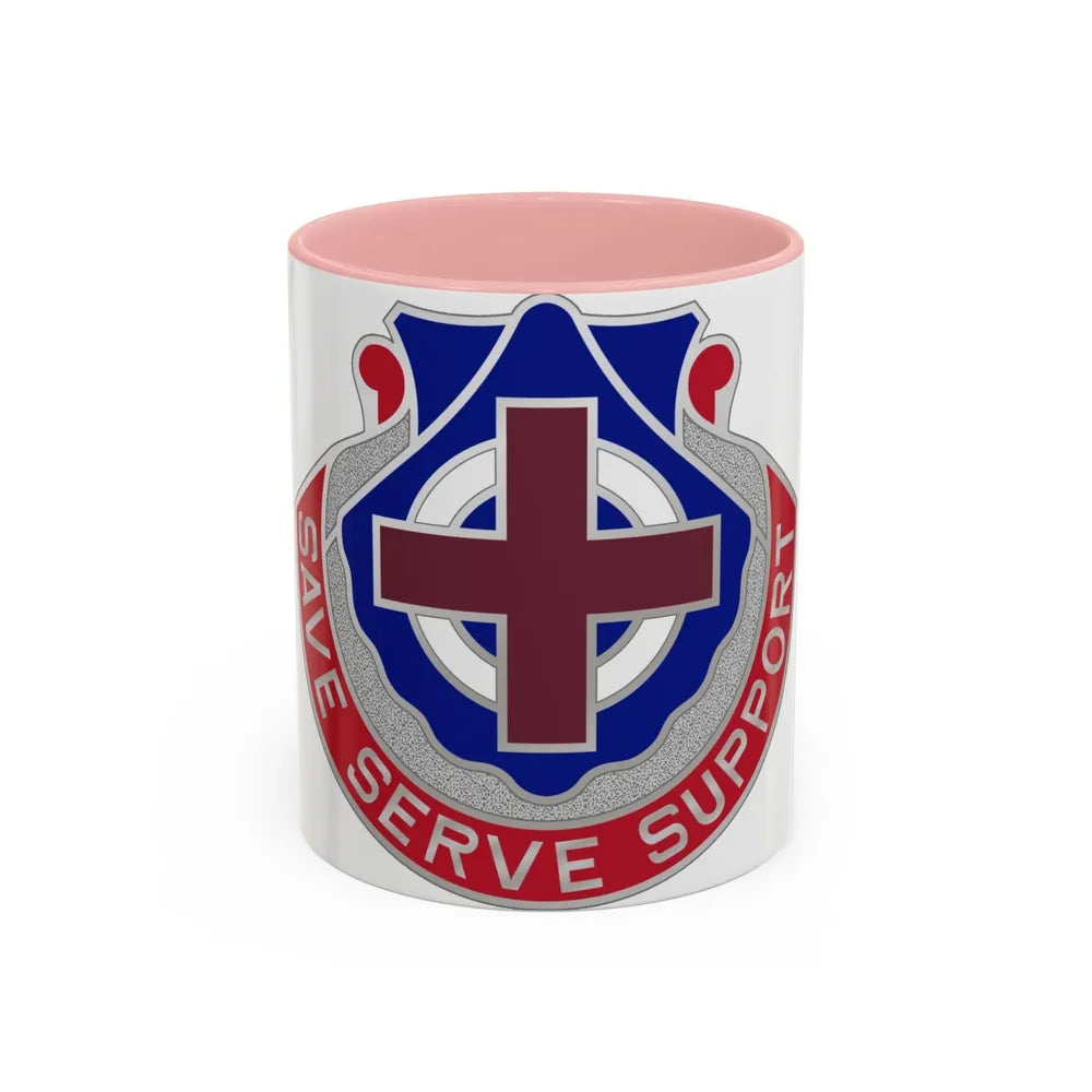 435 Medical Battalion (U.S. Army) Accent Coffee Mug-11oz-Pink-Go Mug Yourself