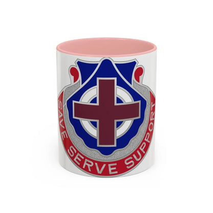 435 Medical Battalion (U.S. Army) Accent Coffee Mug-11oz-Pink-Go Mug Yourself