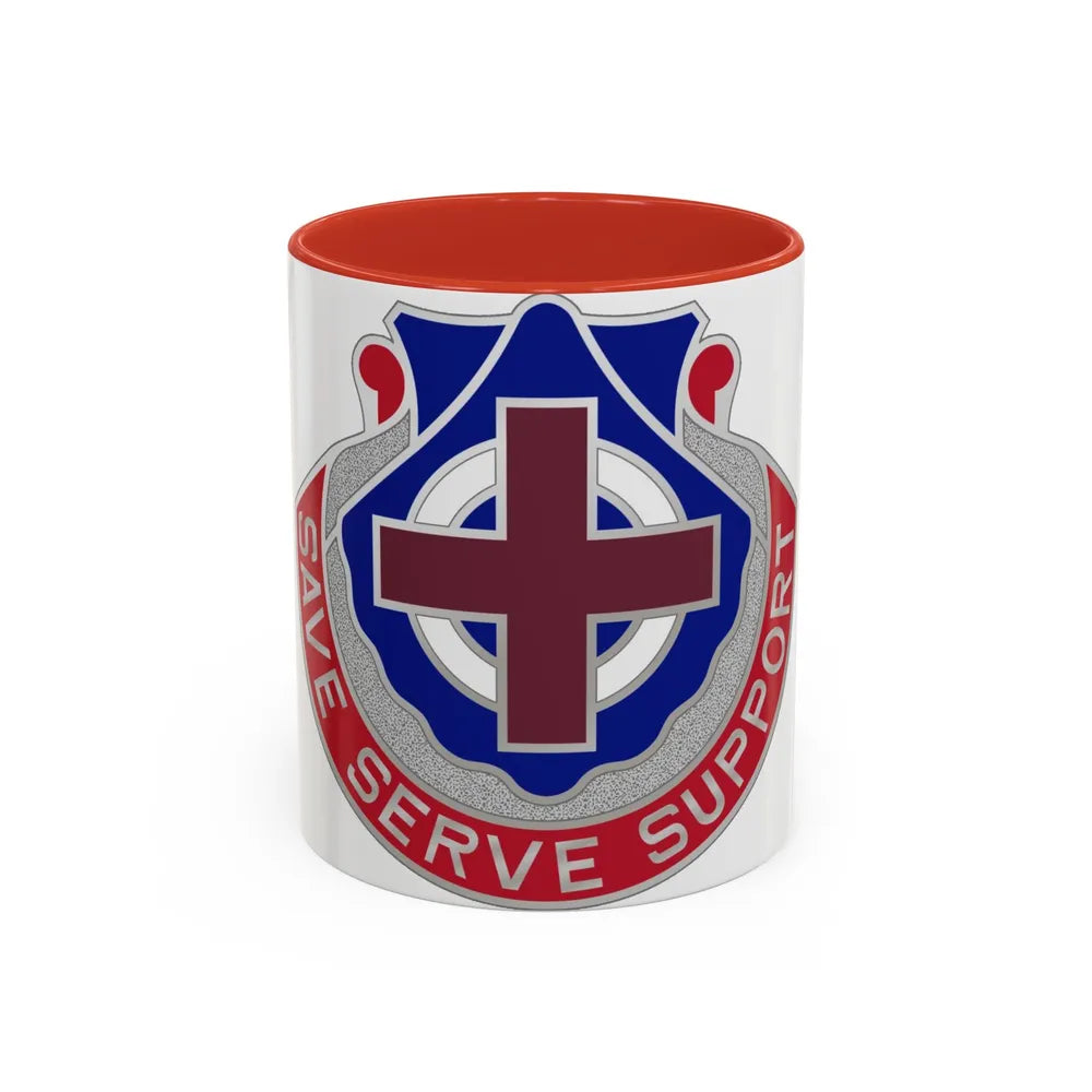 435 Medical Battalion (U.S. Army) Accent Coffee Mug-11oz-Red-Go Mug Yourself