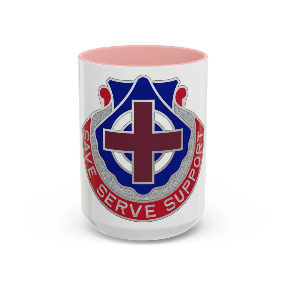 435 Medical Battalion (U.S. Army) Accent Coffee Mug-15oz-Pink-Go Mug Yourself