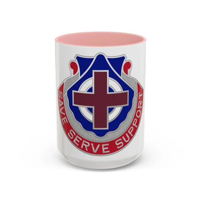 435 Medical Battalion (U.S. Army) Accent Coffee Mug-15oz-Pink-Go Mug Yourself