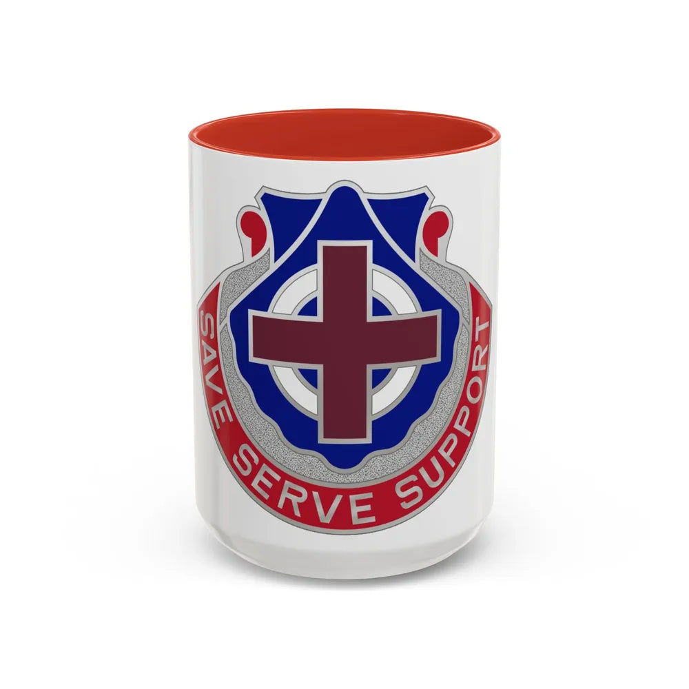 435 Medical Battalion (U.S. Army) Accent Coffee Mug-15oz-Red-Go Mug Yourself