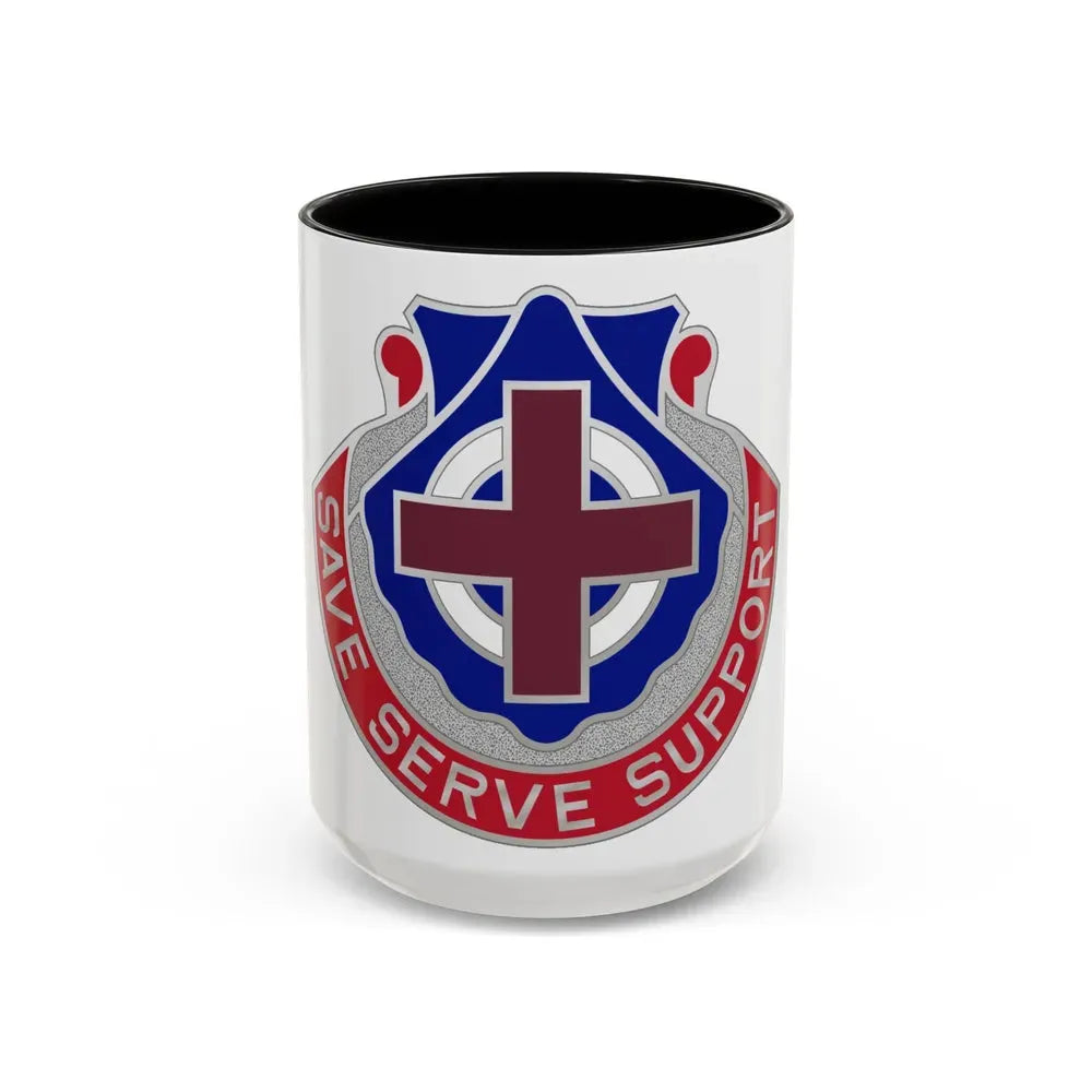 435 Medical Battalion (U.S. Army) Accent Coffee Mug 15oz Black - Go Mug Yourself