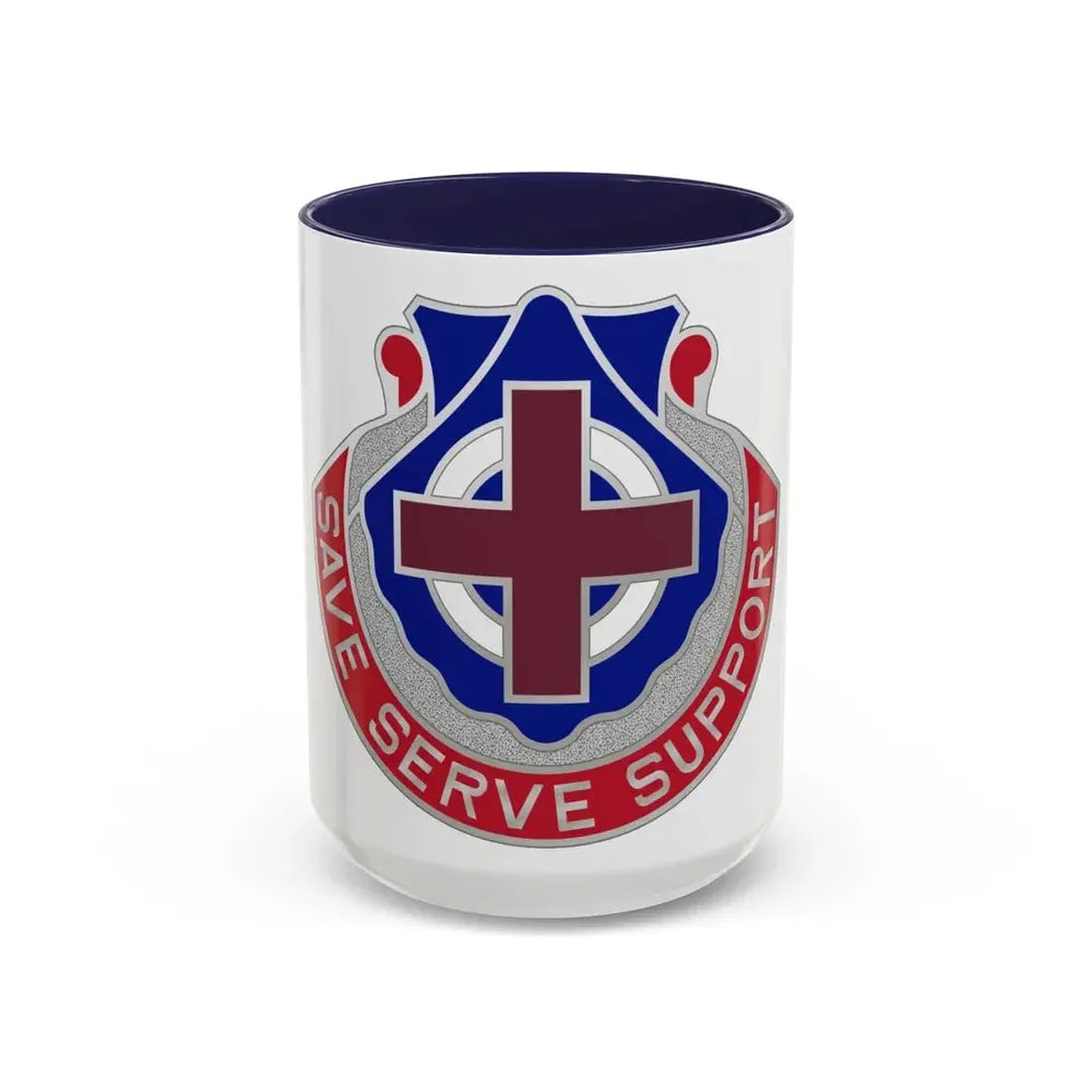435 Medical Battalion (U.S. Army) Accent Coffee Mug 15oz Navy - Go Mug Yourself