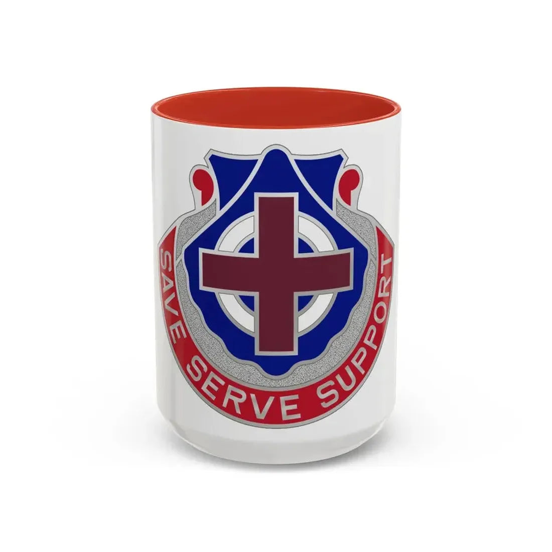 435 Medical Battalion (U.S. Army) Accent Coffee Mug 15oz Red - Go Mug Yourself