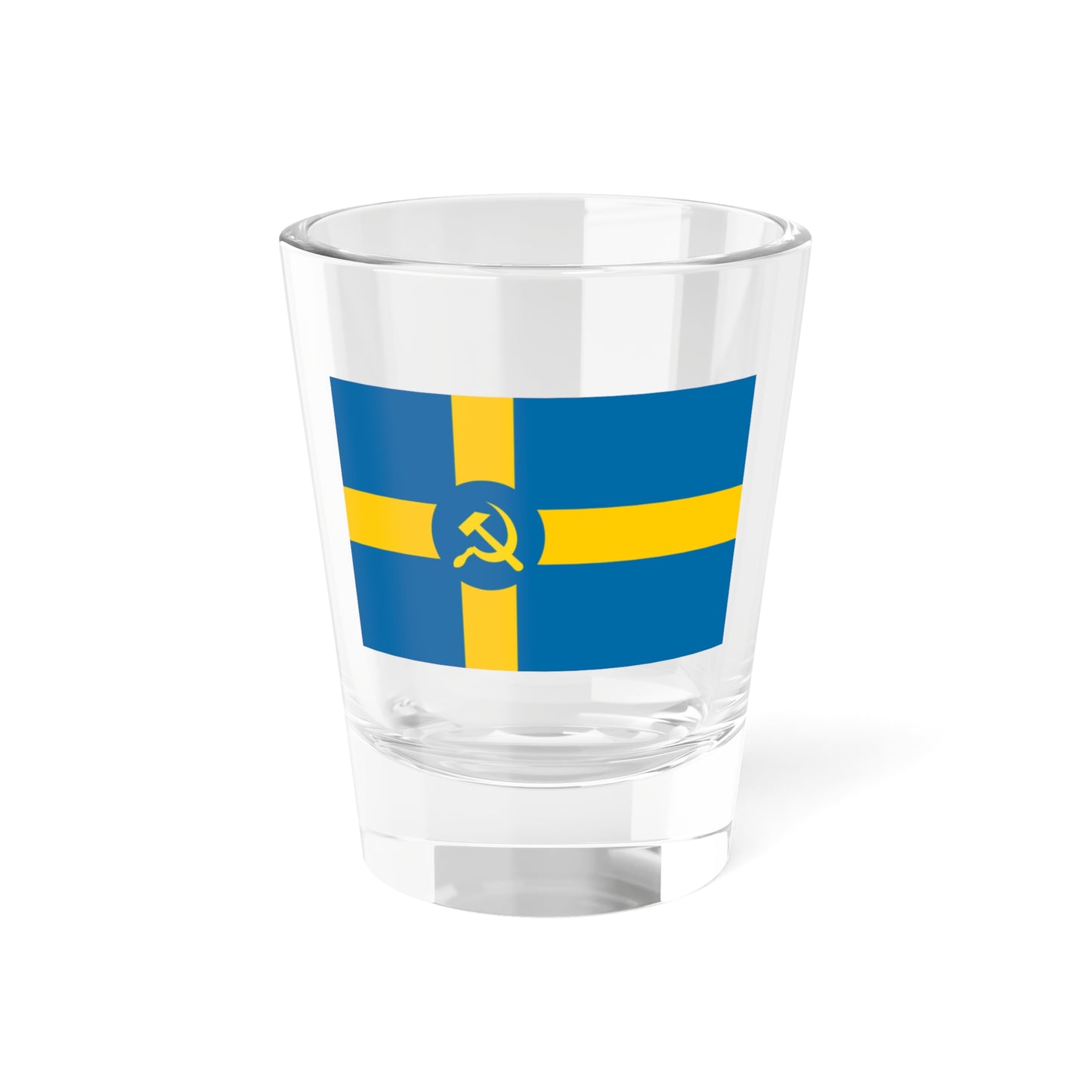 Flag of Folkhemmet (Sweden) Shot Glass 1.5oz