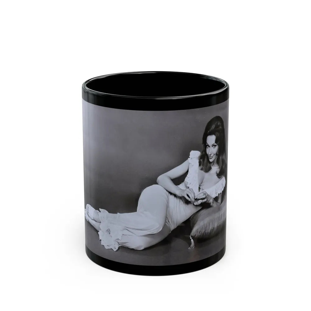 Francine York #183 (Vintage Female Icon) Black Coffee Mug-11oz-Go Mug Yourself