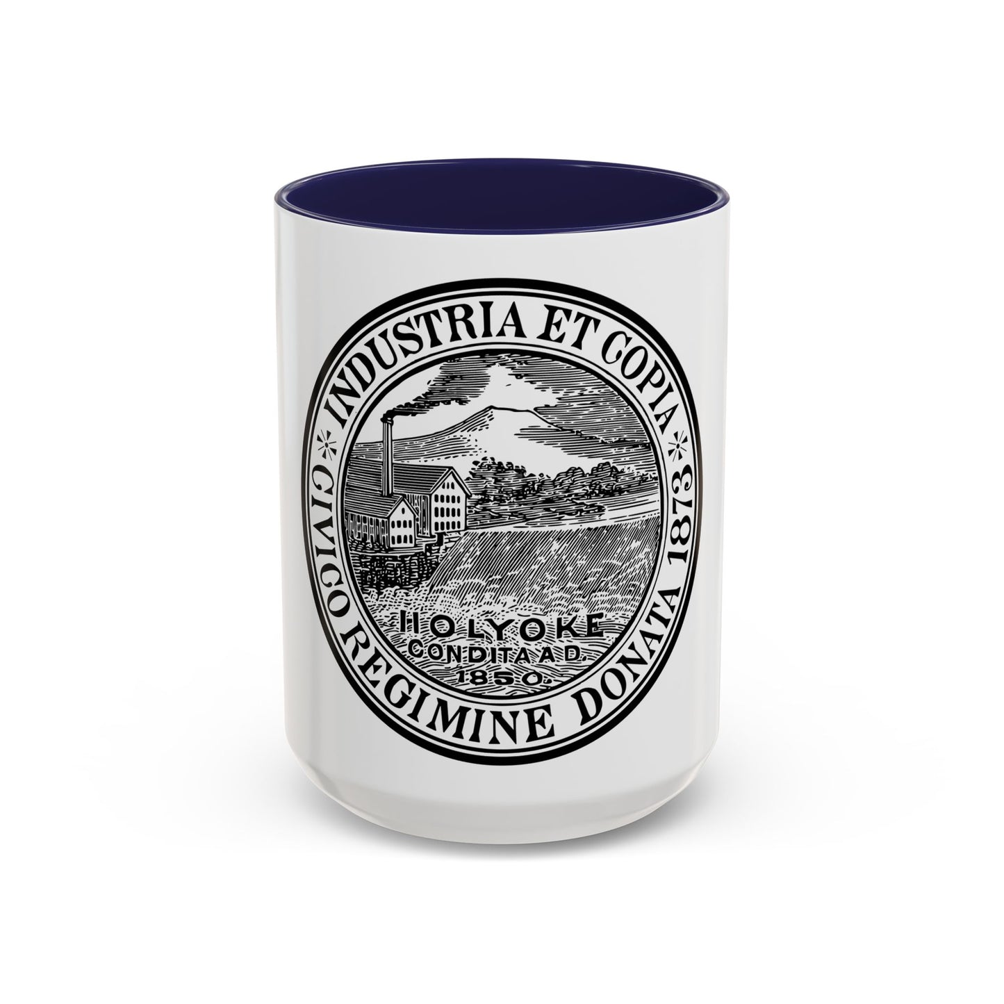 Seal of Holyoke Massachusetts - Accent Coffee Mug
