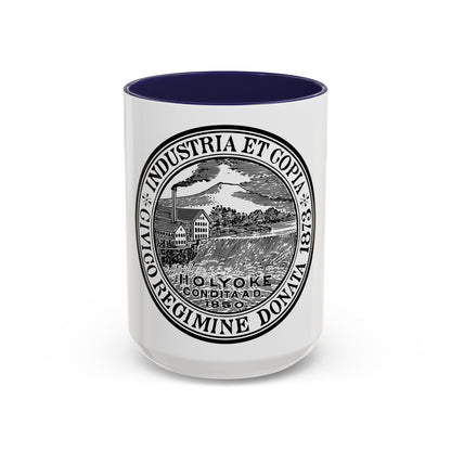 Seal of Holyoke Massachusetts - Accent Coffee Mug