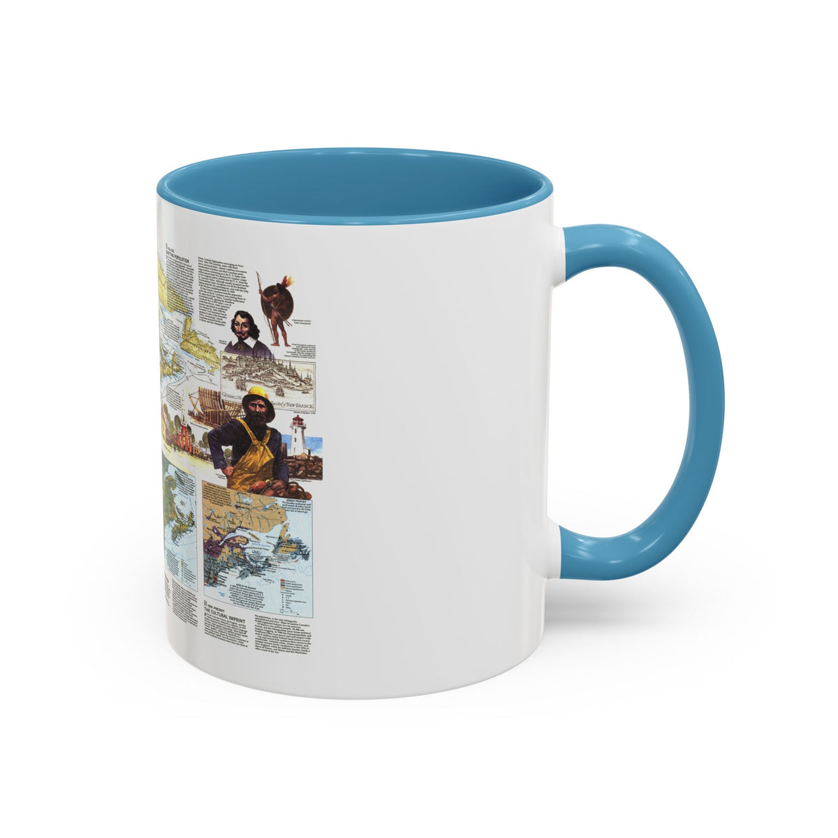 USA - Northern Approaches 2 (1985) (Map) Accent Coffee Mug