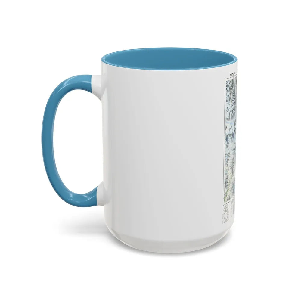 Mount Everest (1988) (Map) Accent Coffee Mug-Go Mug Yourself