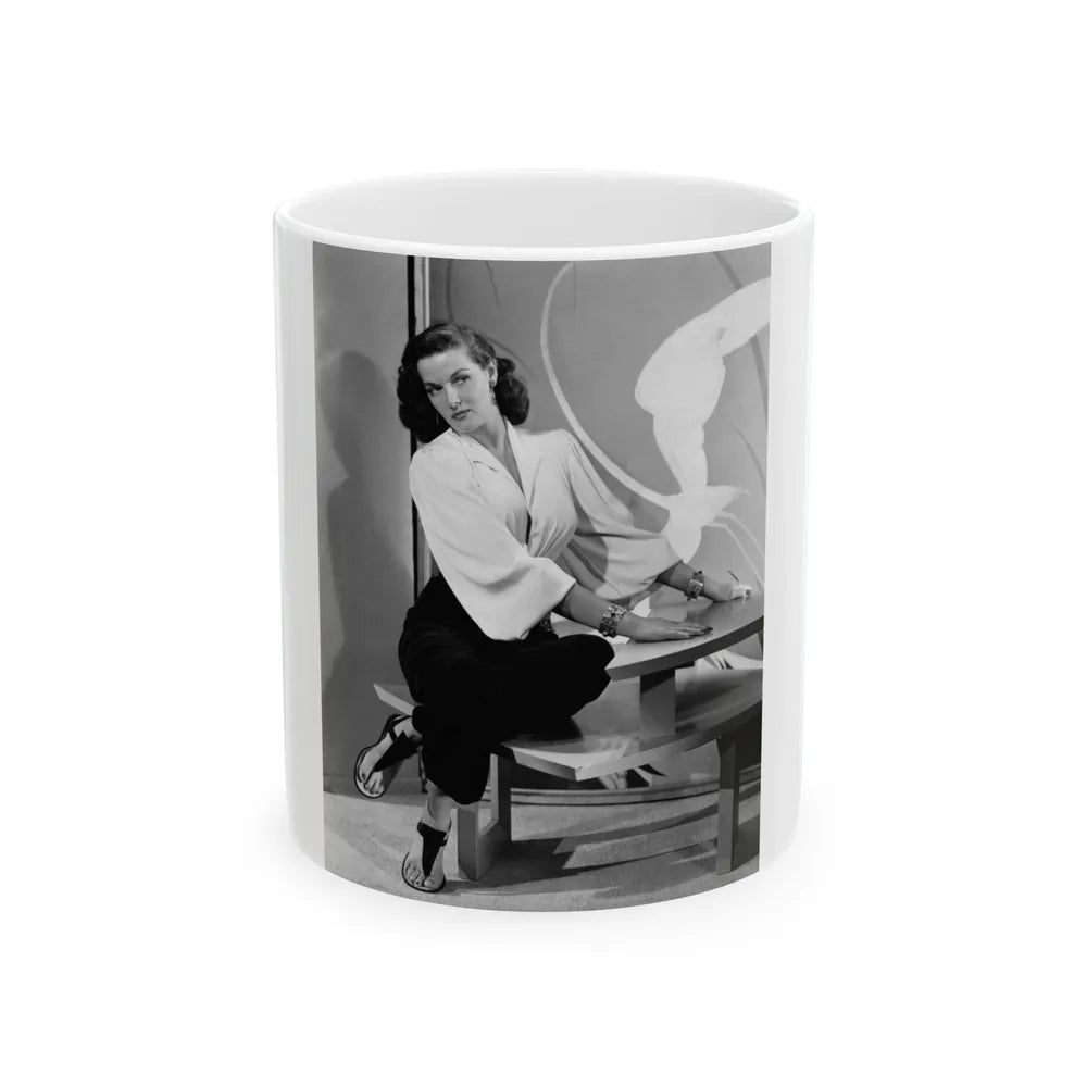 Jane Russell #210 (Vintage Female Icon) White Coffee Mug-11oz-Go Mug Yourself