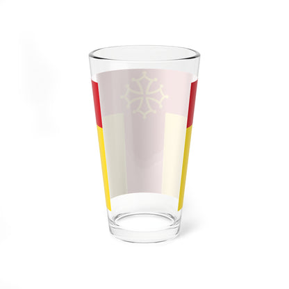 Drapeau fr departement Tarn (France) Pint Glass 16oz