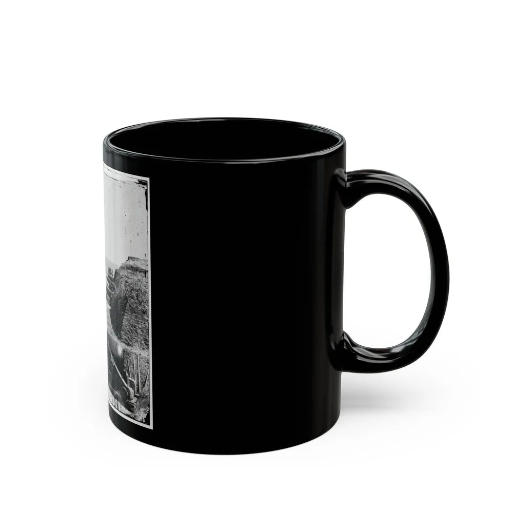 Charleston, S.C. Battery Of Confederate Fort Johnson; Fort Sumter In Distance (U.S. Civil War) Black Coffee Mug-Go Mug Yourself