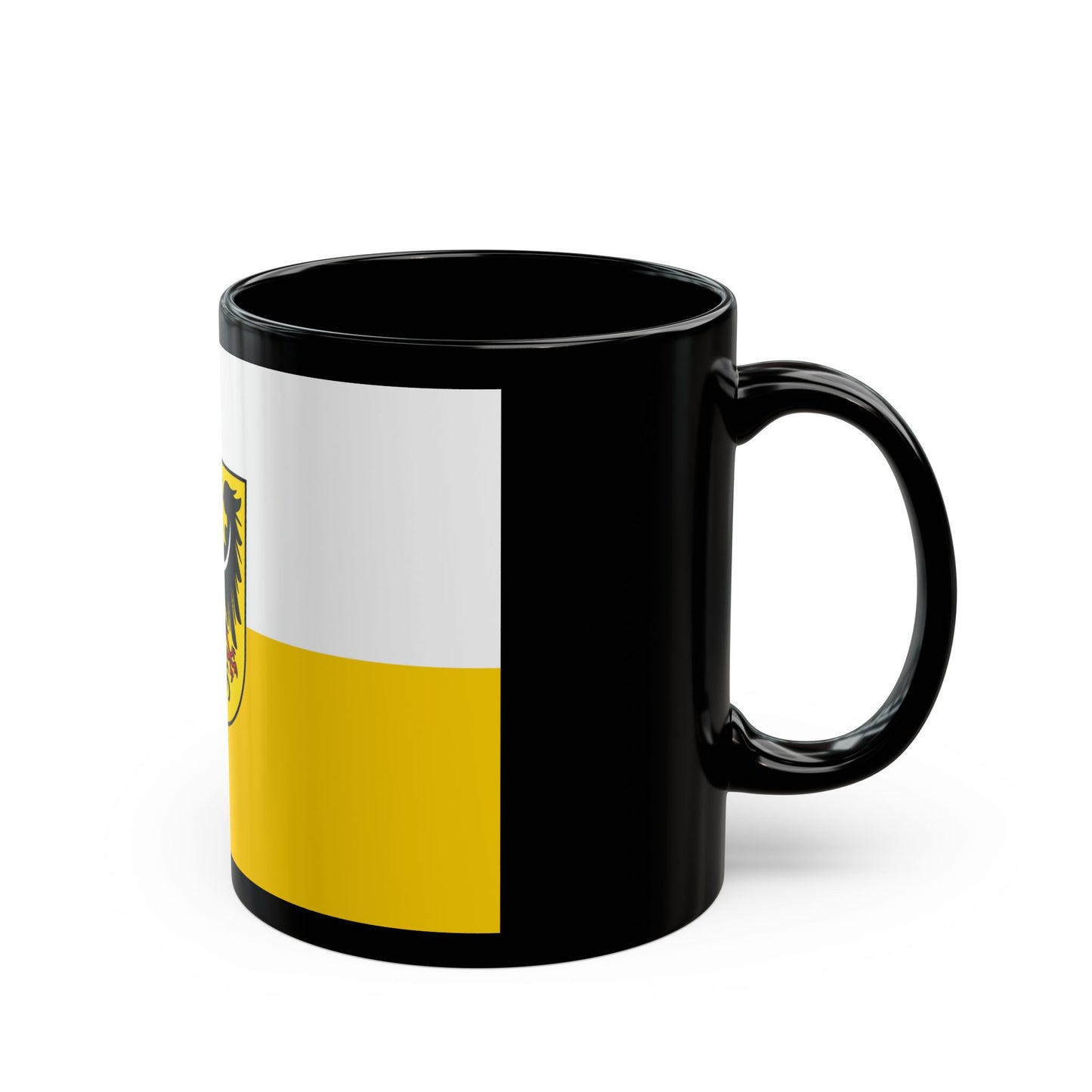 Flag of Silesia and Lower Silesia Germany - Black Coffee Mug-Go Mug Yourself