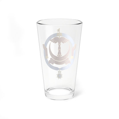 Emblem of Saleha Raja Isteri of Brunei Order of the Seraphim (Brunei) (Coat of Arms) Pint Glass 16oz