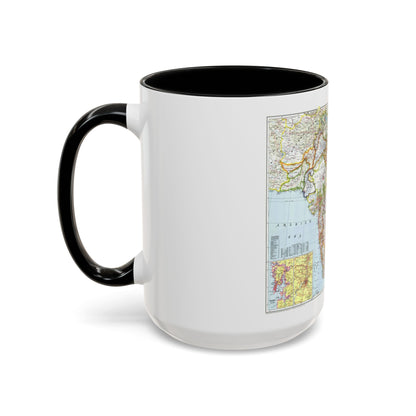India and Burma (1946) (Map) Accent Coffee Mug