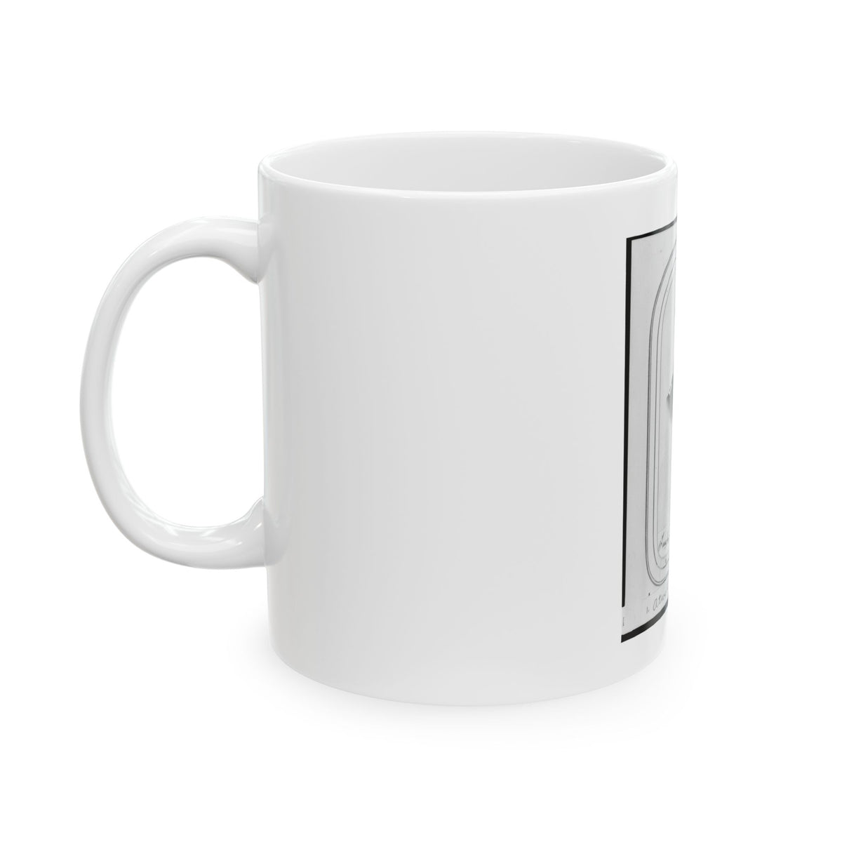 Charles A. Atwell, Bust Portrait, Facing Right, Wearing Military Uniform (U.S. Civil War) White Coffee Mug