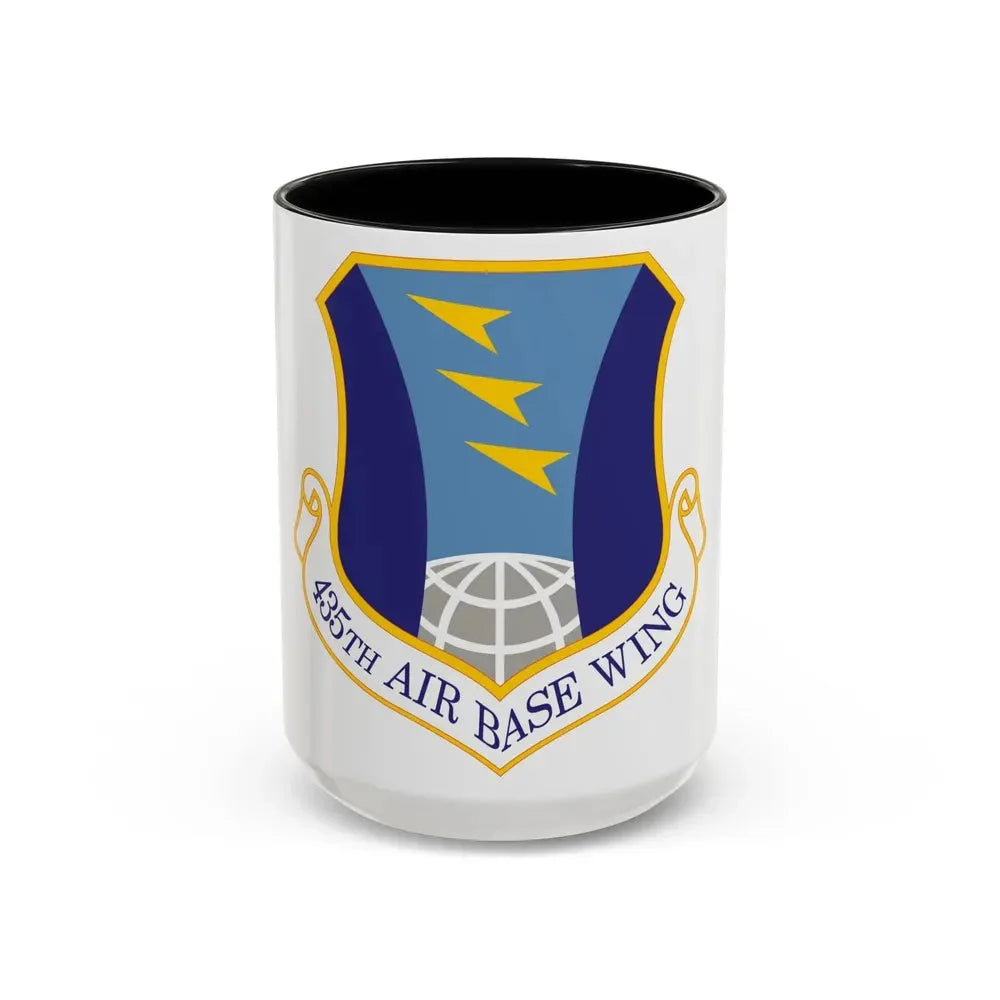 435th Air Base Wing (U.S. Air Force) Accent Coffee Mug 15oz Black - Go Mug Yourself