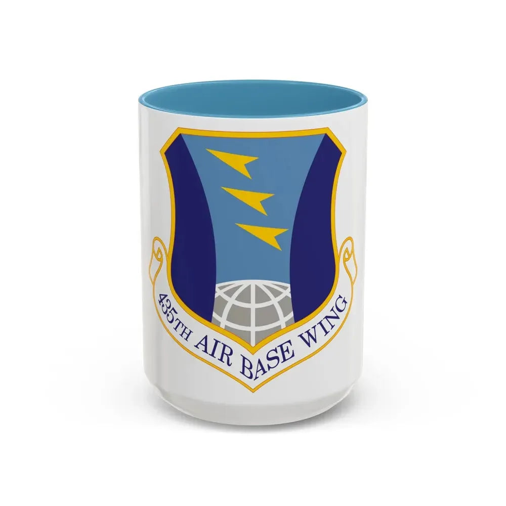 435th Air Base Wing (U.S. Air Force) Accent Coffee Mug 15oz Light Blue - Go Mug Yourself