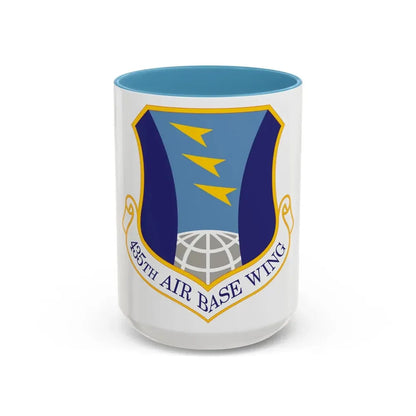 435th Air Base Wing (U.S. Air Force) Accent Coffee Mug 15oz Light Blue - Go Mug Yourself