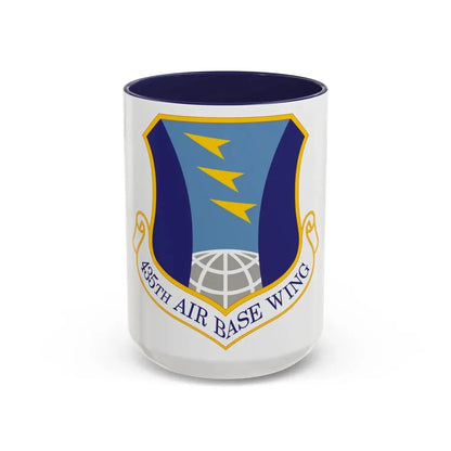 435th Air Base Wing (U.S. Air Force) Accent Coffee Mug 15oz Navy - Go Mug Yourself
