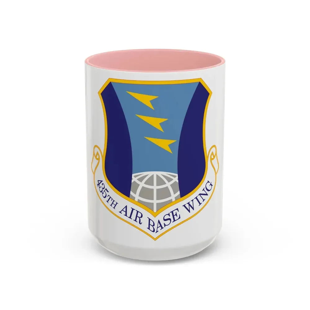 435th Air Base Wing (U.S. Air Force) Accent Coffee Mug 15oz Pink - Go Mug Yourself