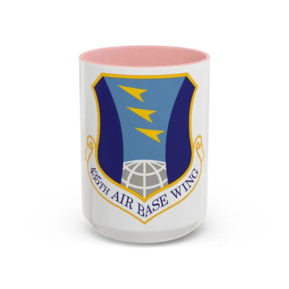 435th Air Base Wing (U.S. Air Force) Accent Coffee Mug 15oz Pink - Go Mug Yourself
