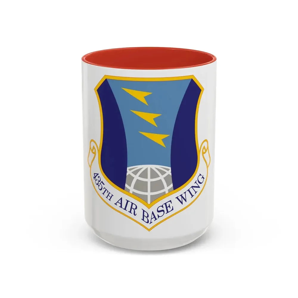 435th Air Base Wing (U.S. Air Force) Accent Coffee Mug 15oz Red - Go Mug Yourself