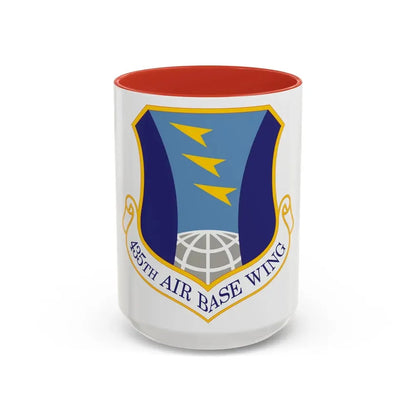 435th Air Base Wing (U.S. Air Force) Accent Coffee Mug 15oz Red - Go Mug Yourself