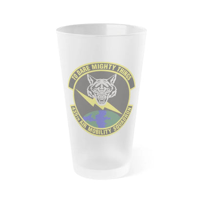 435th Air Mobility Squadron (U.S. Air Force) Frosted Pint Glass 16oz-Go Mug Yourself