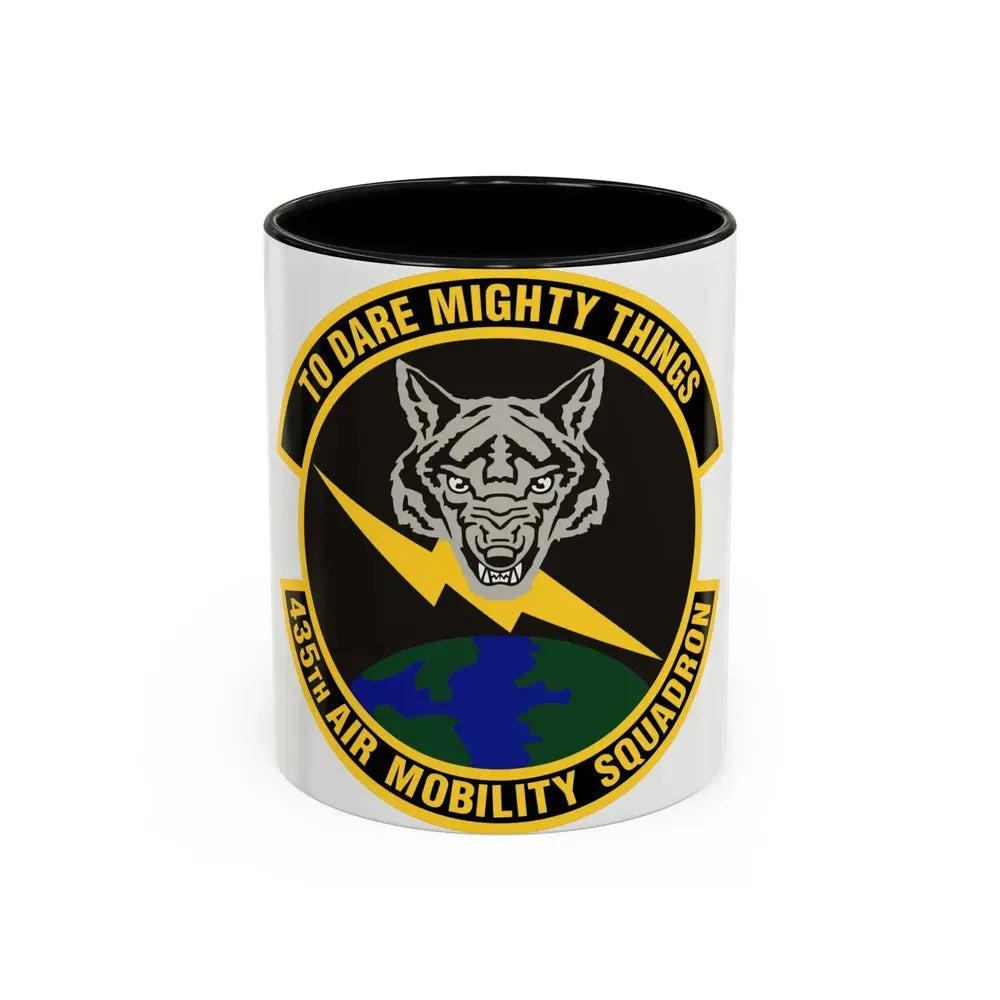 435th Air Mobility Squadron (U.S. Air Force) Accent Coffee Mug 11oz Black - Go Mug Yourself