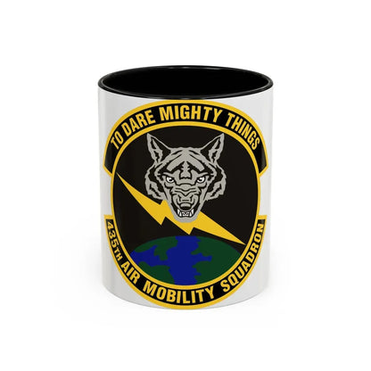 435th Air Mobility Squadron (U.S. Air Force) Accent Coffee Mug 11oz Black - Go Mug Yourself