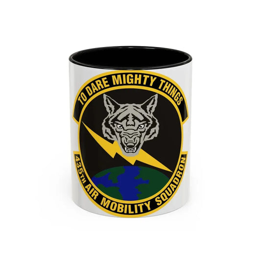 435th Air Mobility Squadron (U.S. Air Force) Accent Coffee Mug 11oz Black - Go Mug Yourself