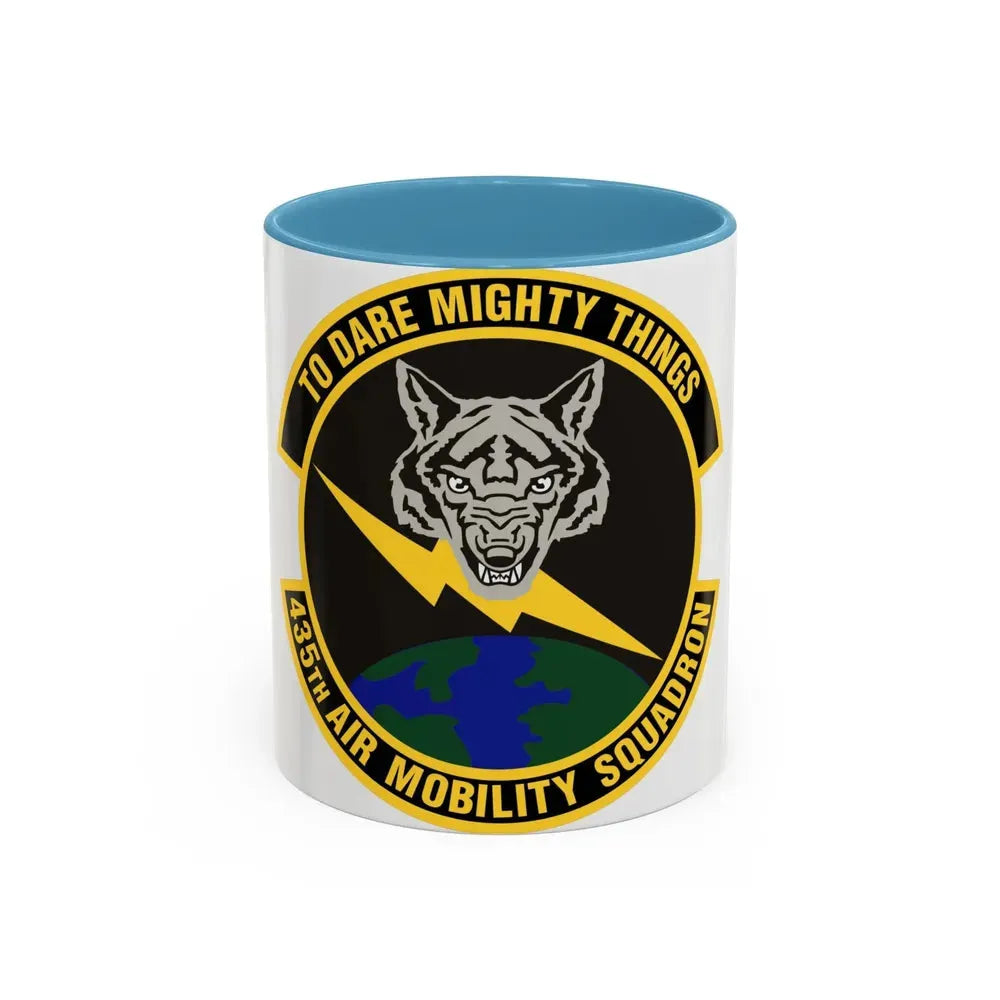435th Air Mobility Squadron (U.S. Air Force) Accent Coffee Mug 11oz Light Blue - Go Mug Yourself