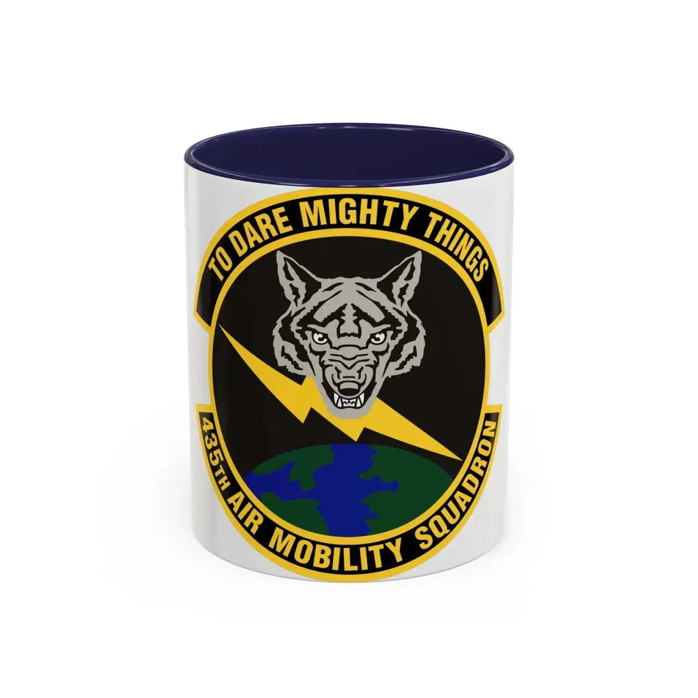 435th Air Mobility Squadron (U.S. Air Force) Accent Coffee Mug 11oz Navy - Go Mug Yourself