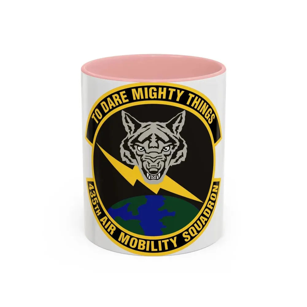 435th Air Mobility Squadron (U.S. Air Force) Accent Coffee Mug 11oz Pink - Go Mug Yourself
