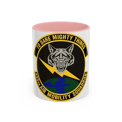 435th Air Mobility Squadron (U.S. Air Force) Accent Coffee Mug 11oz Pink - Go Mug Yourself
