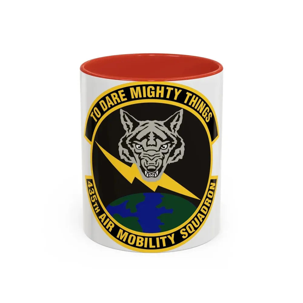 435th Air Mobility Squadron (U.S. Air Force) Accent Coffee Mug 11oz Red - Go Mug Yourself