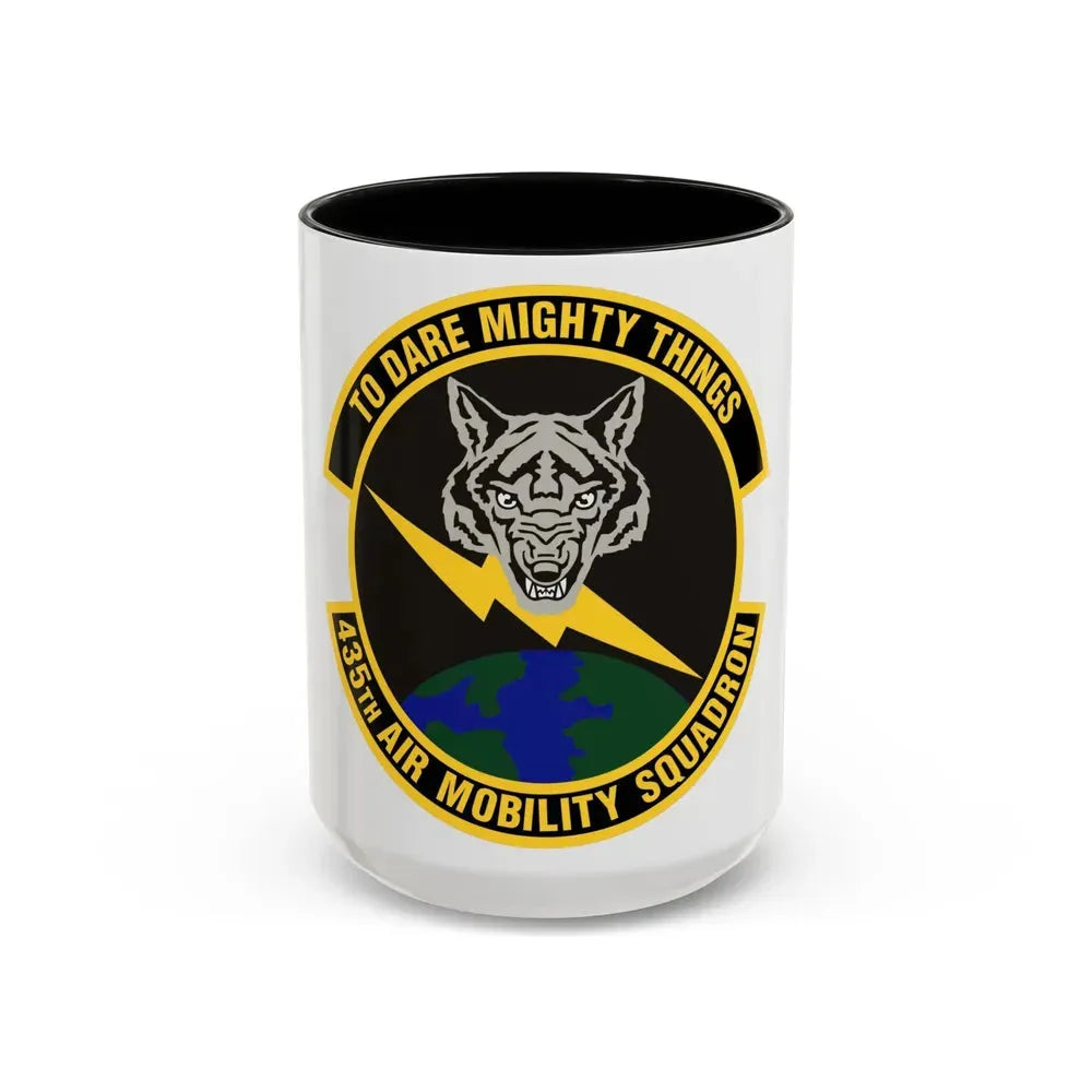 435th Air Mobility Squadron (U.S. Air Force) Accent Coffee Mug 15oz Black - Go Mug Yourself