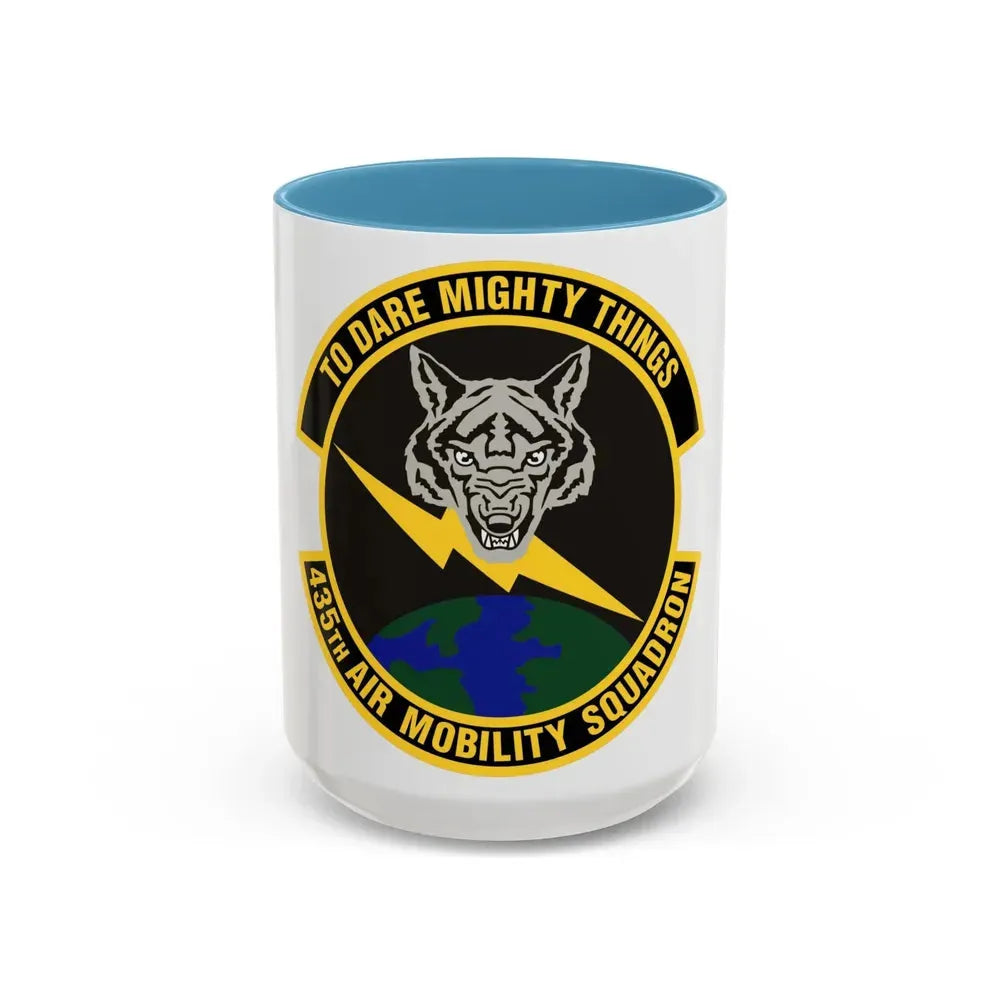 435th Air Mobility Squadron (U.S. Air Force) Accent Coffee Mug 15oz Light Blue - Go Mug Yourself