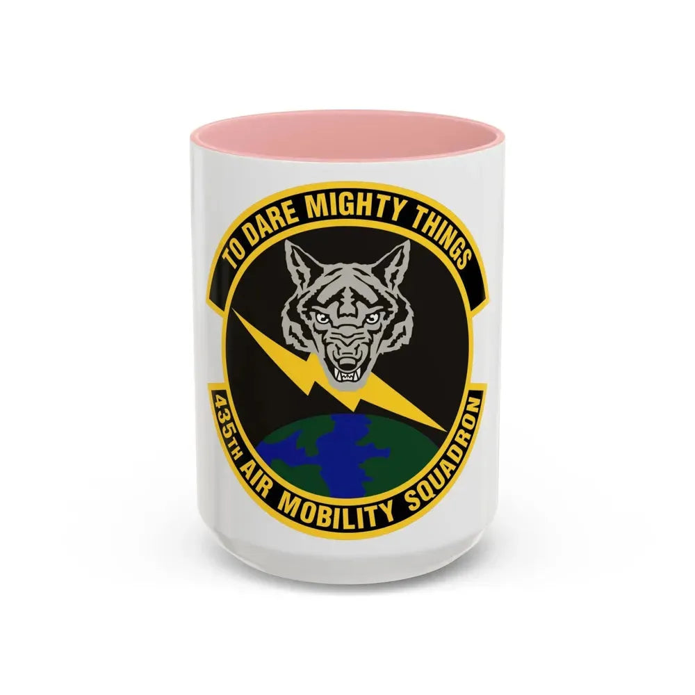 435th Air Mobility Squadron (U.S. Air Force) Accent Coffee Mug 15oz Pink - Go Mug Yourself