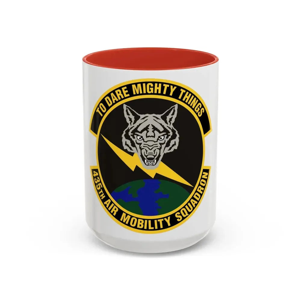 435th Air Mobility Squadron (U.S. Air Force) Accent Coffee Mug 15oz Red - Go Mug Yourself