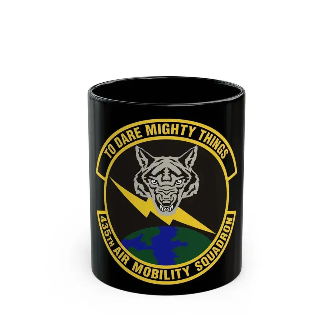 435th Air Mobility Squadron (U.S. Air Force) Black Coffee Mug - Go Mug Yourself