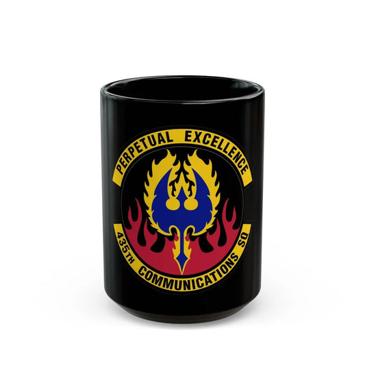 435th Communications Squadron (U.S. Air Force) Black Coffee Mug-15oz-Go Mug Yourself