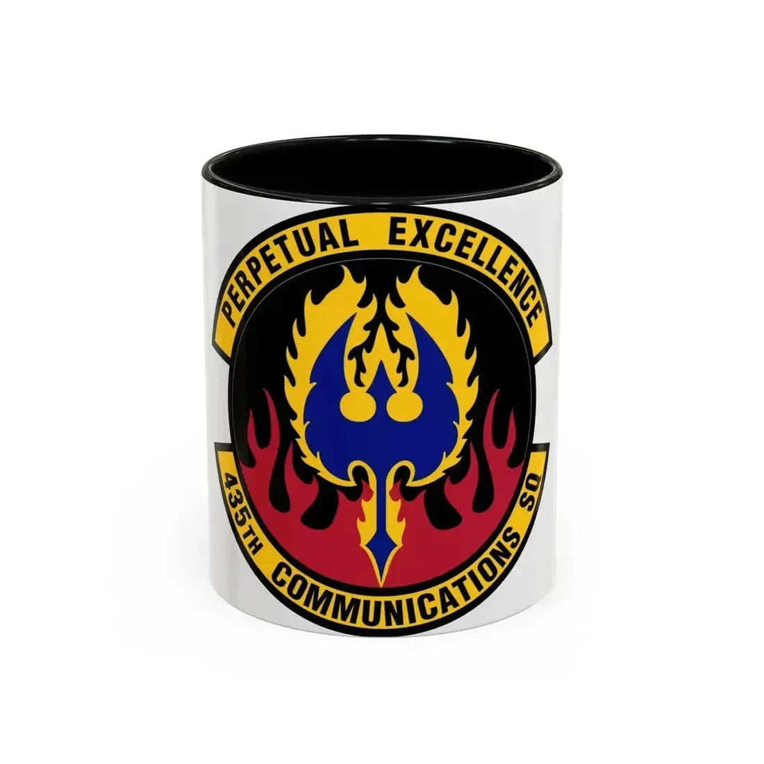 435th Communications Squadron (U.S. Air Force) Accent Coffee Mug 11oz Black - Go Mug Yourself