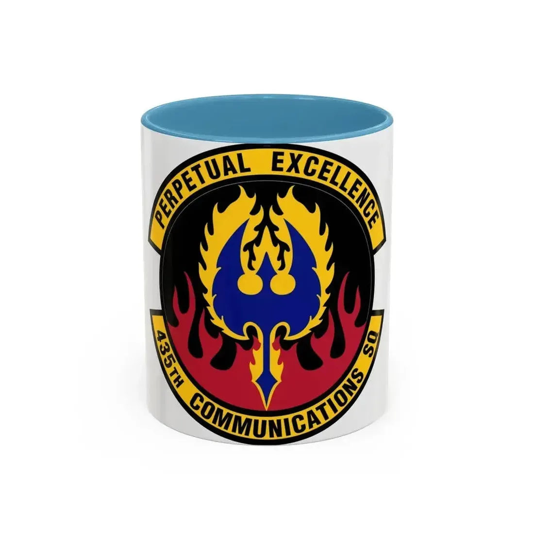 435th Communications Squadron (U.S. Air Force) Accent Coffee Mug 11oz Light Blue - Go Mug Yourself