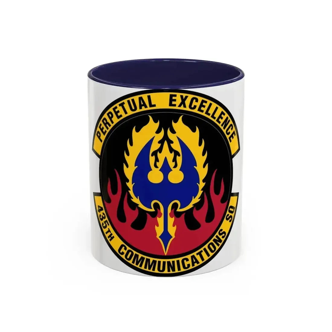 435th Communications Squadron (U.S. Air Force) Accent Coffee Mug 11oz Navy - Go Mug Yourself